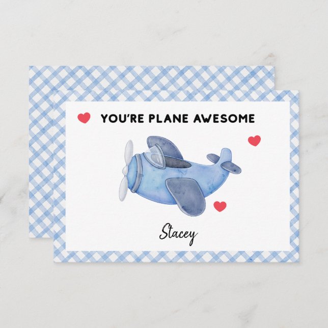 Children Valentine "Plane Awesome' (Vorne/Hinten)
