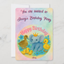 Children's Customizable Birthday Invitations 