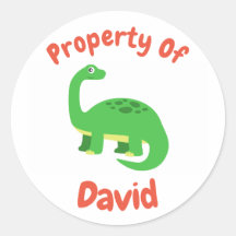 Childrens Diplodocus Dinosaur Individuelle Name