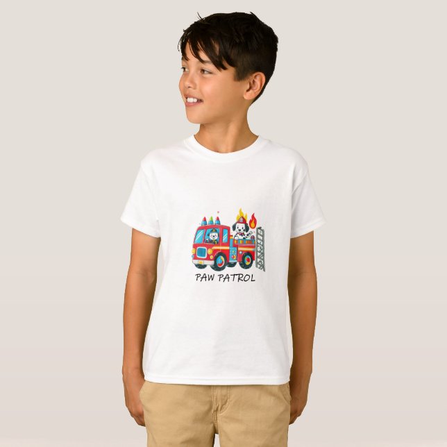 children's dog patrol firefighter shirt (Vorne ganz)