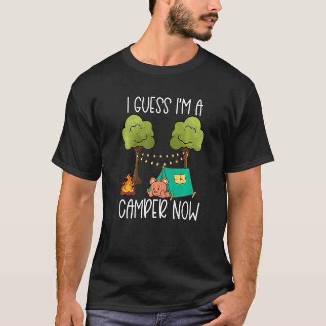 Childrens Glamping Gear Niedlich Bear Zent Camping T-Shirt (Vorderseite)