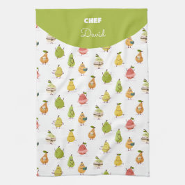 Children's pattern of fun pears geschirrtuch