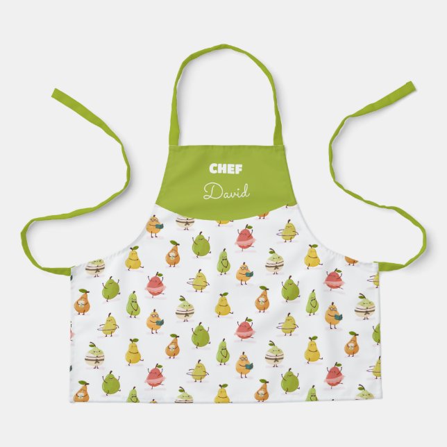 Children's pattern of fun pears schürze (Vorderseite)