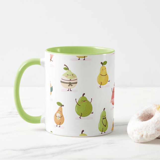 Children's pattern of fun pears tasse (Mit Donut)