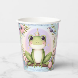 Children's Princess Frog Niedliche Geburtstag Part Pappbecher