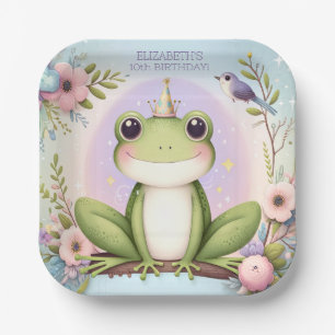 Children's Princess Frog Niedliche Geburtstag Part Pappteller