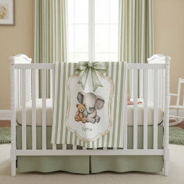 childrens Sweet Elephant Teddy Bear Friends Fleecedecke