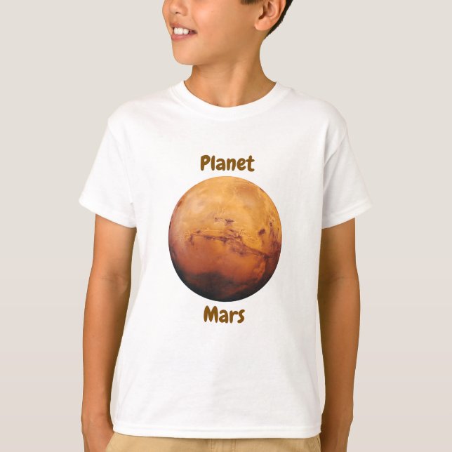 Children's t-shirt design with planet names (Vorderseite)