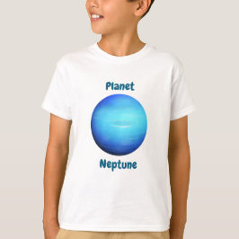 Children's t-shirt design with planet names