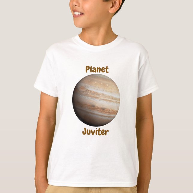 Children's t-shirt design with planet names (Vorderseite)
