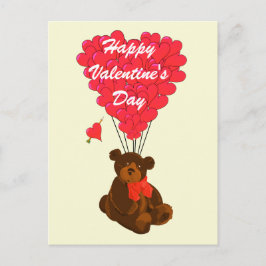 Childrens teddy bear Valentines Feiertagspostkarte