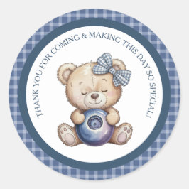 Child's Blueberry Berry First Birthday Runder Aufkleber