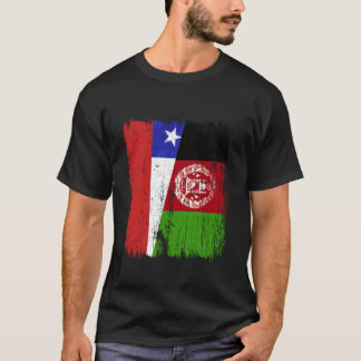 Chile Afghanistan Half Flag Chilean Afghan Heritag T-Shirt