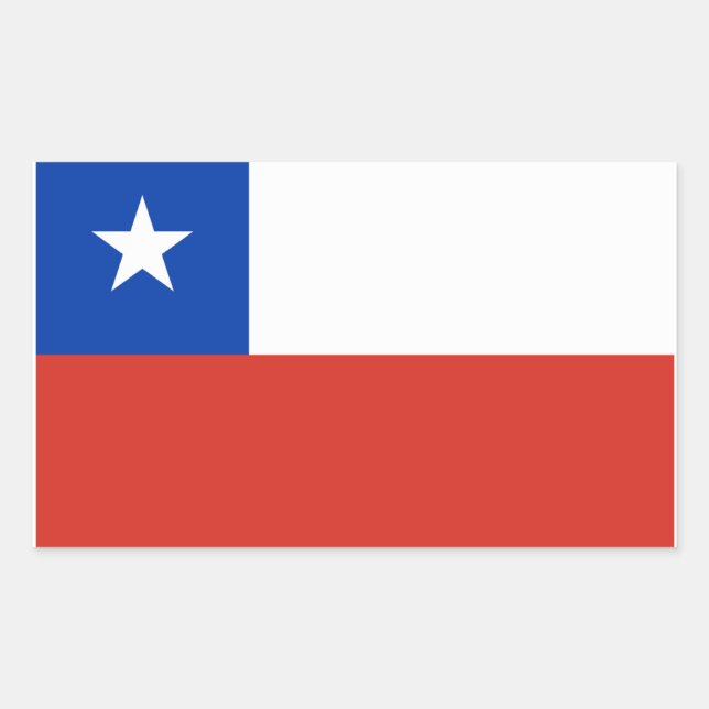 Chile-Aufkleber für die Flagge Chiles Rechteckiger Aufkleber (Vorderseite)