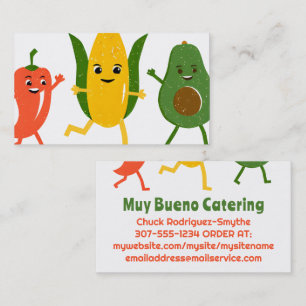 Chile Avocado Mexicanischer Catering-Visitenkarte Visitenkarte
