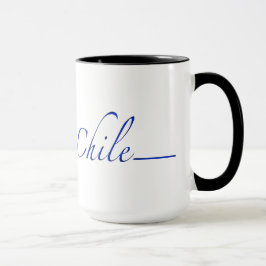 Chile (blaues Skript) Tasse