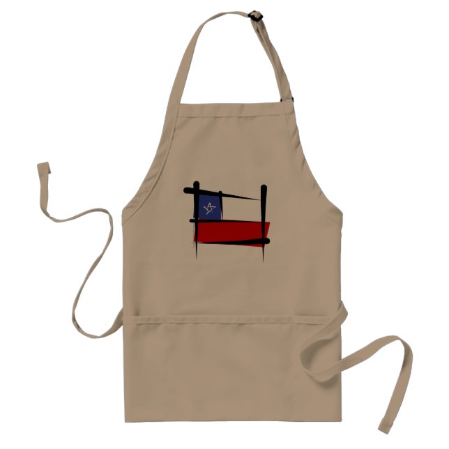 Chile-Bürsten-Flagge Schürze (Vorne)