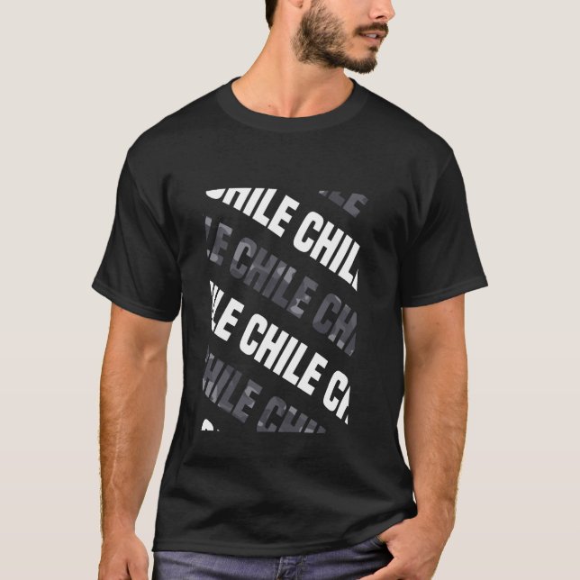 Chile Camouflage Pattern Gray Camouflage T-Shirt (Vorderseite)
