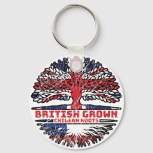 Chile Chilean UK Vereinigtes Königreich British Tr Schlüsselanhänger