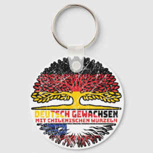 Chile Chilenisch Deutsch Deutschland Baum Wurzel Schlüsselanhänger