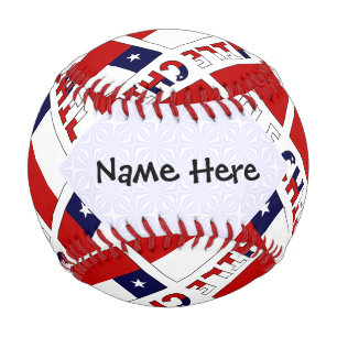 Chile Chilenische Flagge Kacheln Personalisiert Baseball