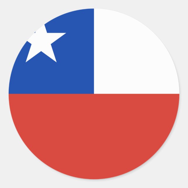 Chile (chilenische Flagge) Runder Aufkleber (Vorderseite)