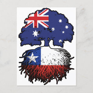 Chile Chiles australische Tree Roots Flag Postkarte