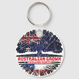 Chile Chiles australische Tree Roots Flag Schlüsselanhänger