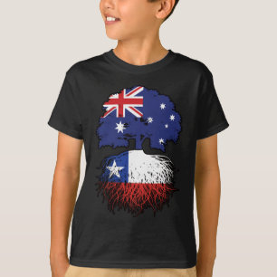 Chile Chiles australische Tree Roots Flag T-Shirt
