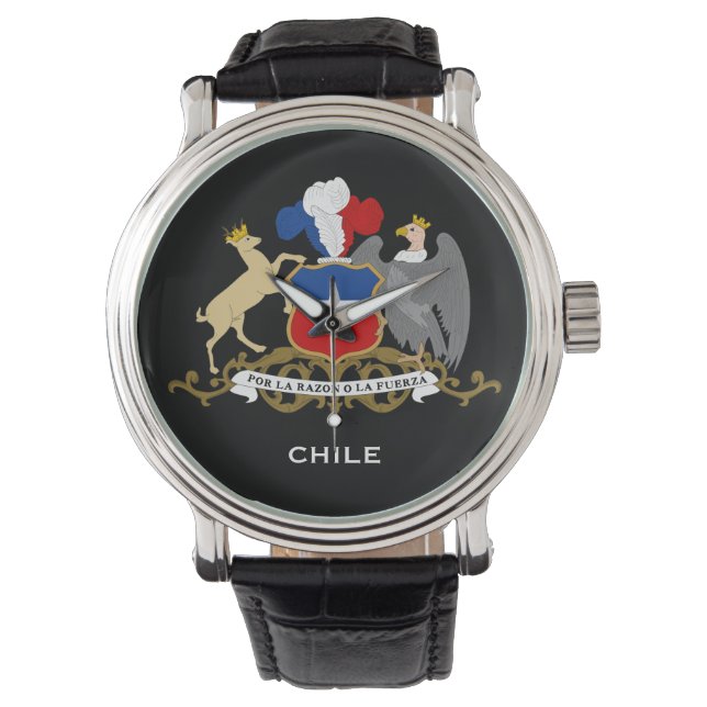 Chile* Custom Watch Reloj personalizado de Chile Armbanduhr (Vorderseite)