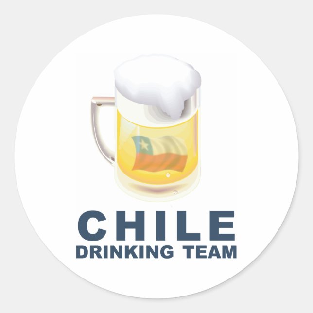 Chile Drink Team Runder Aufkleber (Vorderseite)