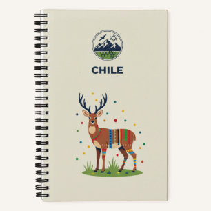 Chile-Erbe & Huemul-Hirsch-Fotoarchiv-Journal Notizbuch