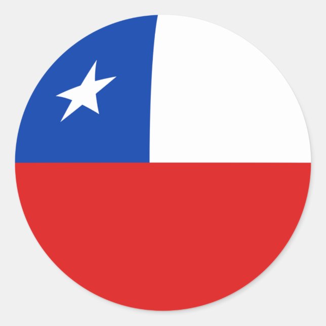Chile Fisheye Flag-Aufkleber Runder Aufkleber (Vorderseite)