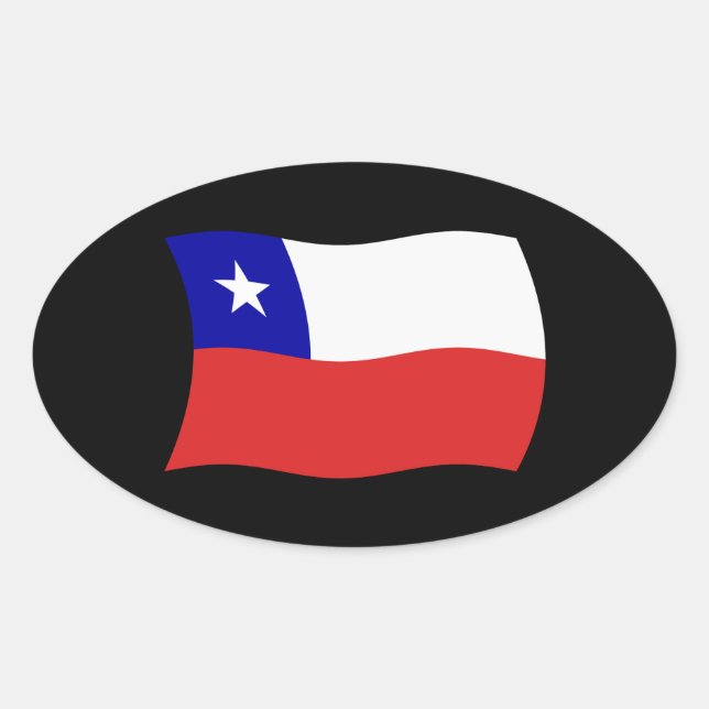 Chile-Flag-Aufkleber Ovaler Aufkleber (Vorderseite)