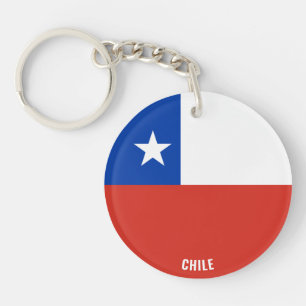 Chile Flag Charming Patriotic Schlüsselanhänger