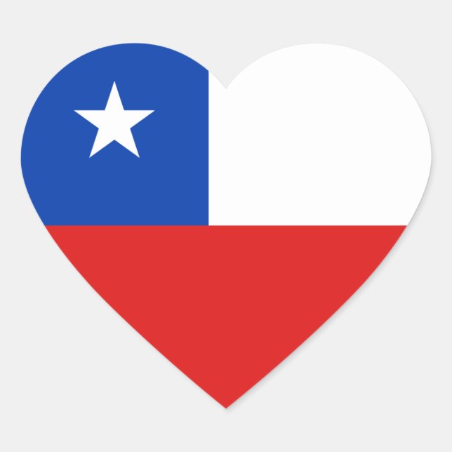 Chile-Flag-Heftaufkleber Herz-Aufkleber (Vorderseite)
