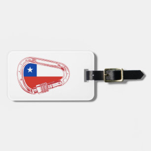 Chile Flag Klettersteig Carabiner Gepäckanhänger