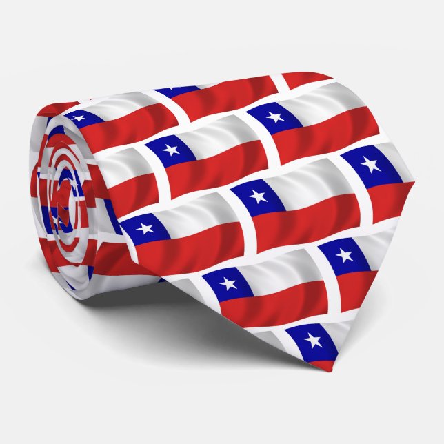 Chile Flag Krawatte (Gerollt)