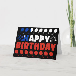 Chile Flag Patriotic Geburtstag Karte
