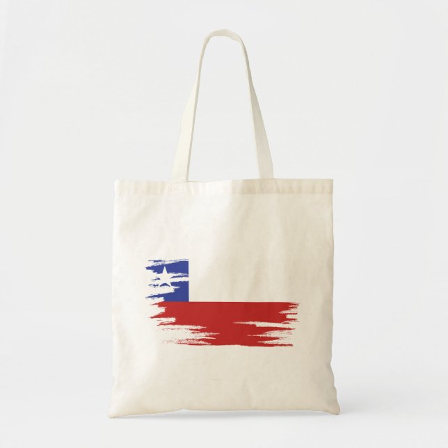 Chile Flag Pinselspitzen Tragetasche (Vorne)
