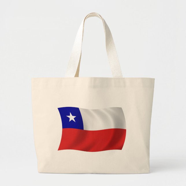 Chile Flag Totbeutel Jumbo Stoffbeutel (Vorne)