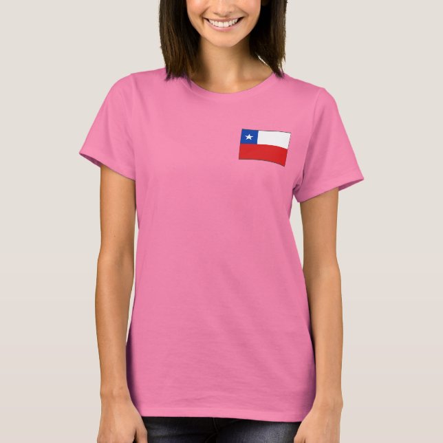 Chile-Flag und T - Shirt Karte (Vorderseite)