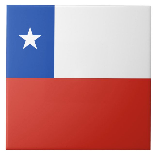 Chile-Flagge Fliese (Vorderseite)