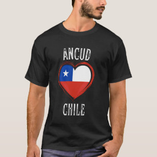 Chile-Flagge Herz Ancud Stadt T-Shirt