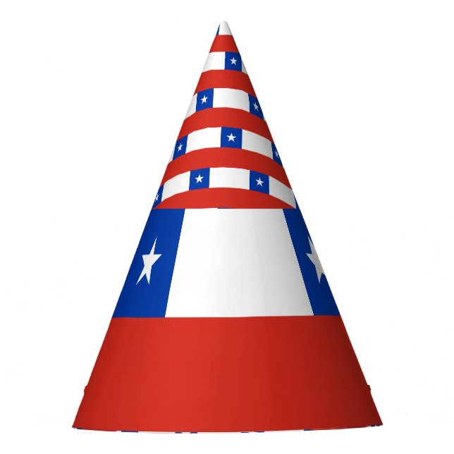 Chile-Flagge Partyhütchen (Vorderseite)