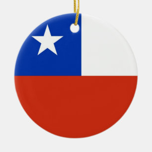 Chile-Flagge schlicht Keramik Ornament