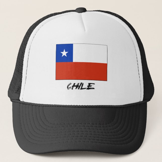 Chile-Flagge Truckerkappe (Vorderseite)