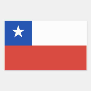 Chile-Flaggenaufkleber für die chilenische Flagge Rechteckiger Aufkleber