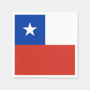 Chile-Flaggenpapier Napkin Serviette