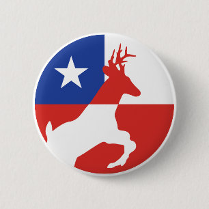 Chile Huemul Chilenische Nationalflagge Button